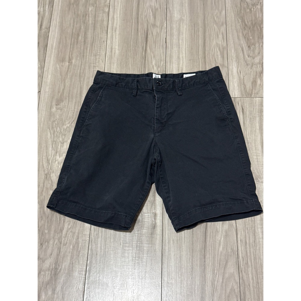 Gap For Good Mens Chino Shorts Navy Blue Stretch Flat Front Size 30